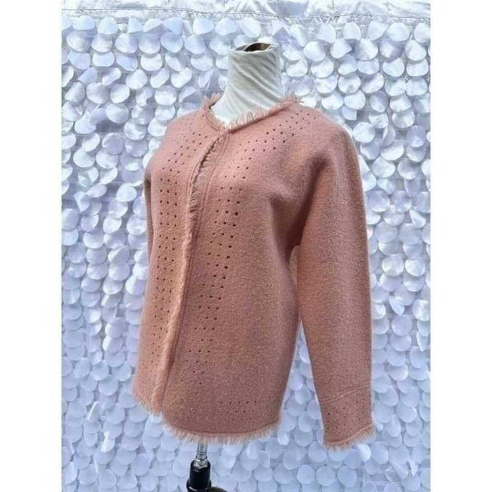 Vintage 100% Wool Womens Large Peach Susan Bristo… - image 1