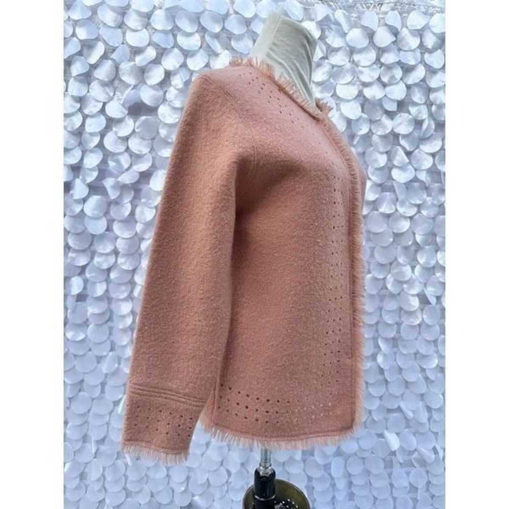 Vintage 100% Wool Womens Large Peach Susan Bristo… - image 2