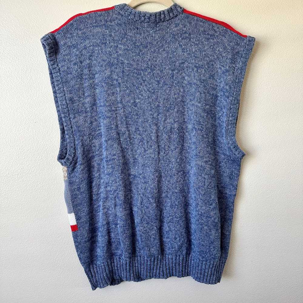 Vintage Oversized Koret Beach Hut Knit Vest - image 2