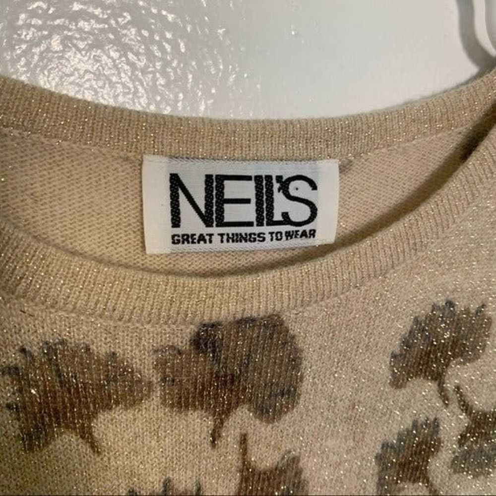 Vintage Neil’s Crewneck Sweater Animal Print Flor… - image 7