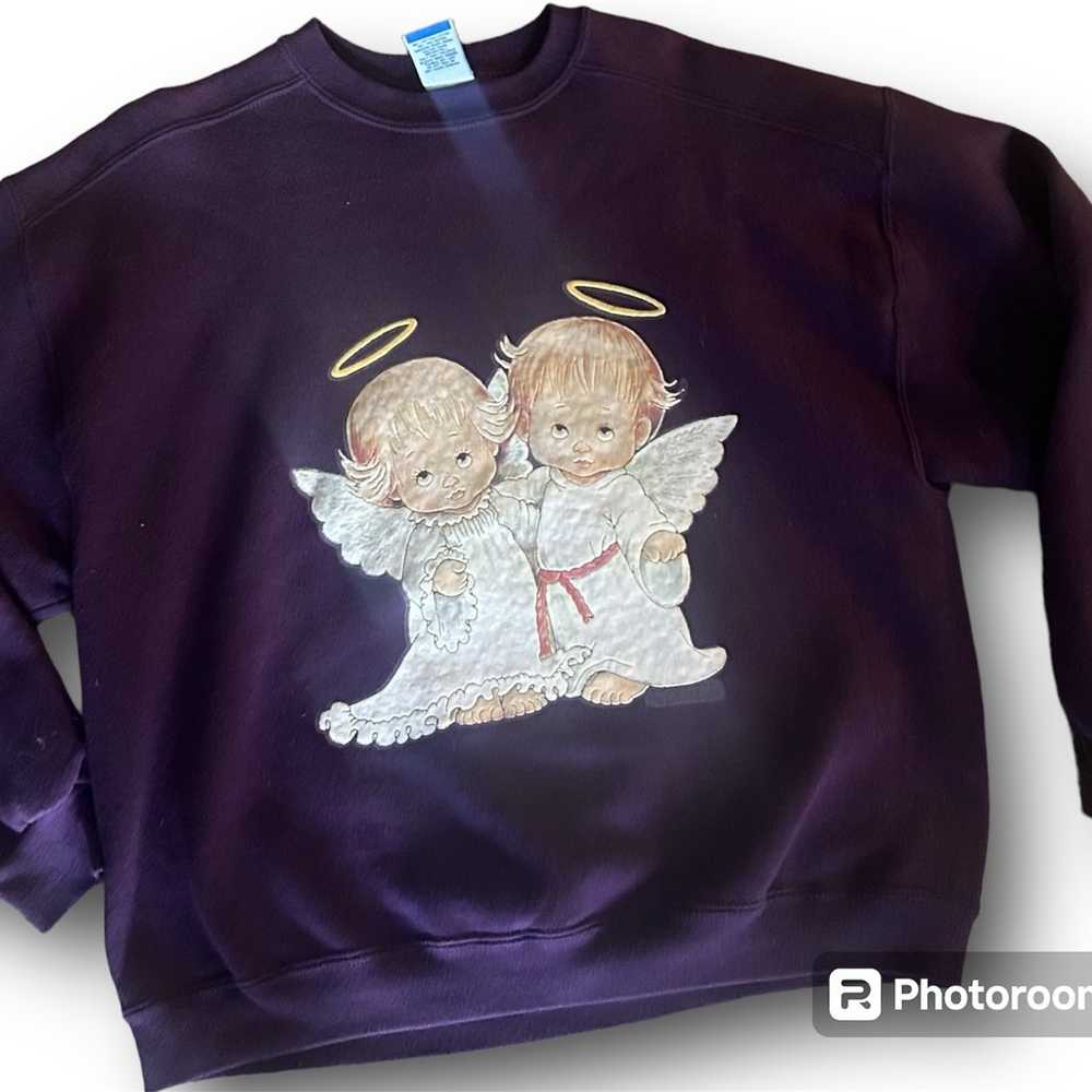 Vintage  Baby Angel Big Logo Printed Sweatshirt C… - image 1