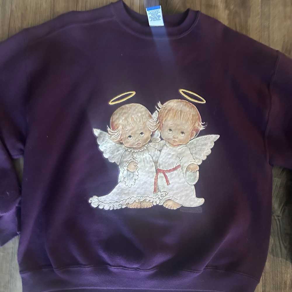 Vintage  Baby Angel Big Logo Printed Sweatshirt C… - image 2