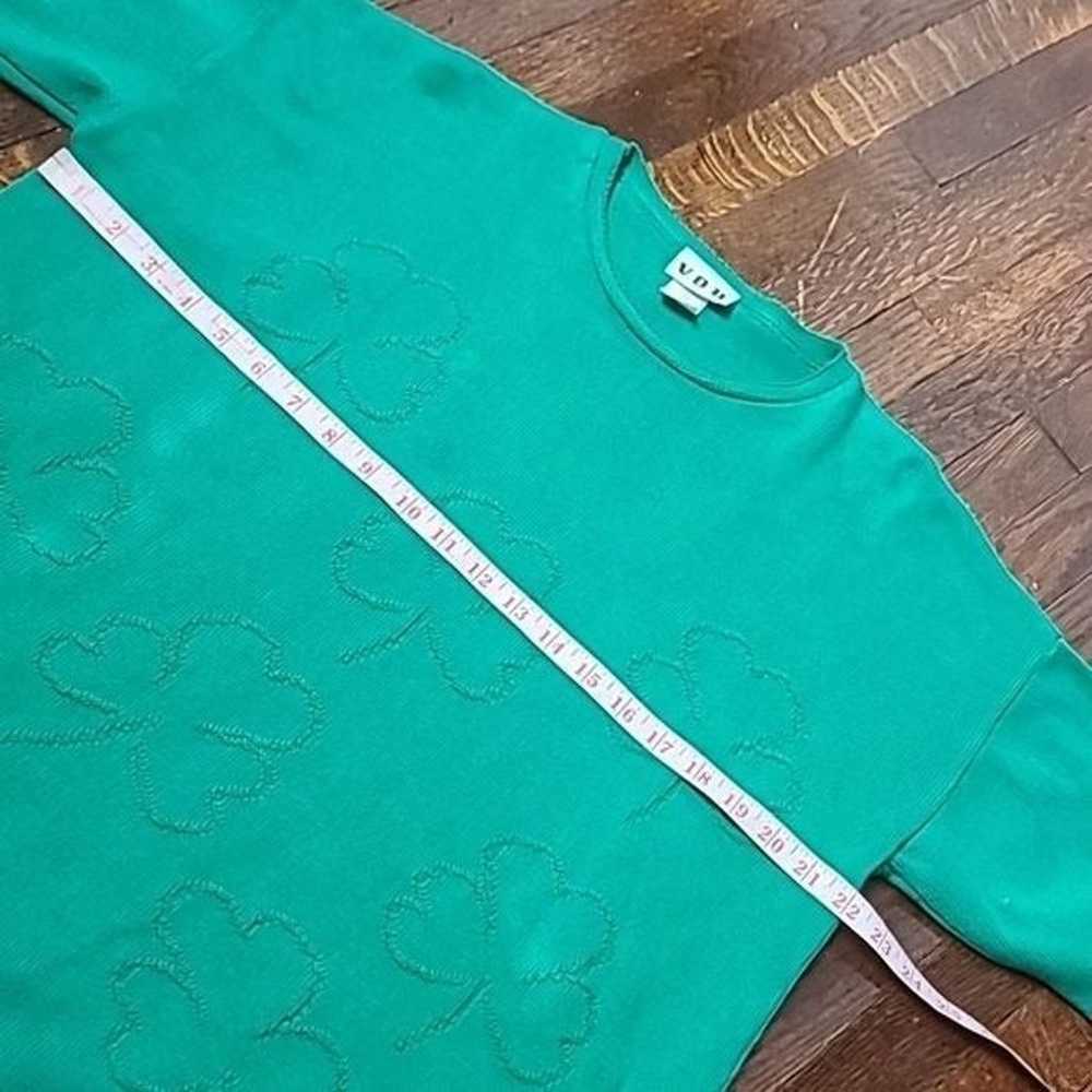 Vintage 80s Green Lucky Clover Irish Oversized Co… - image 10