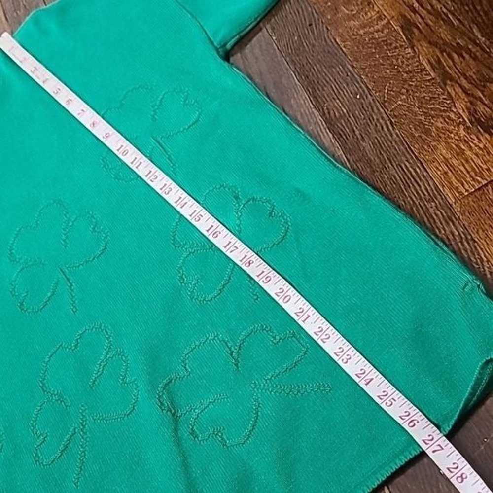 Vintage 80s Green Lucky Clover Irish Oversized Co… - image 11