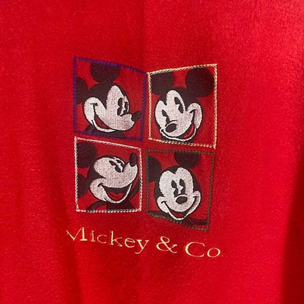 Vintage Disney Mickey Mouse Fleece Crewneck Sweat… - image 2