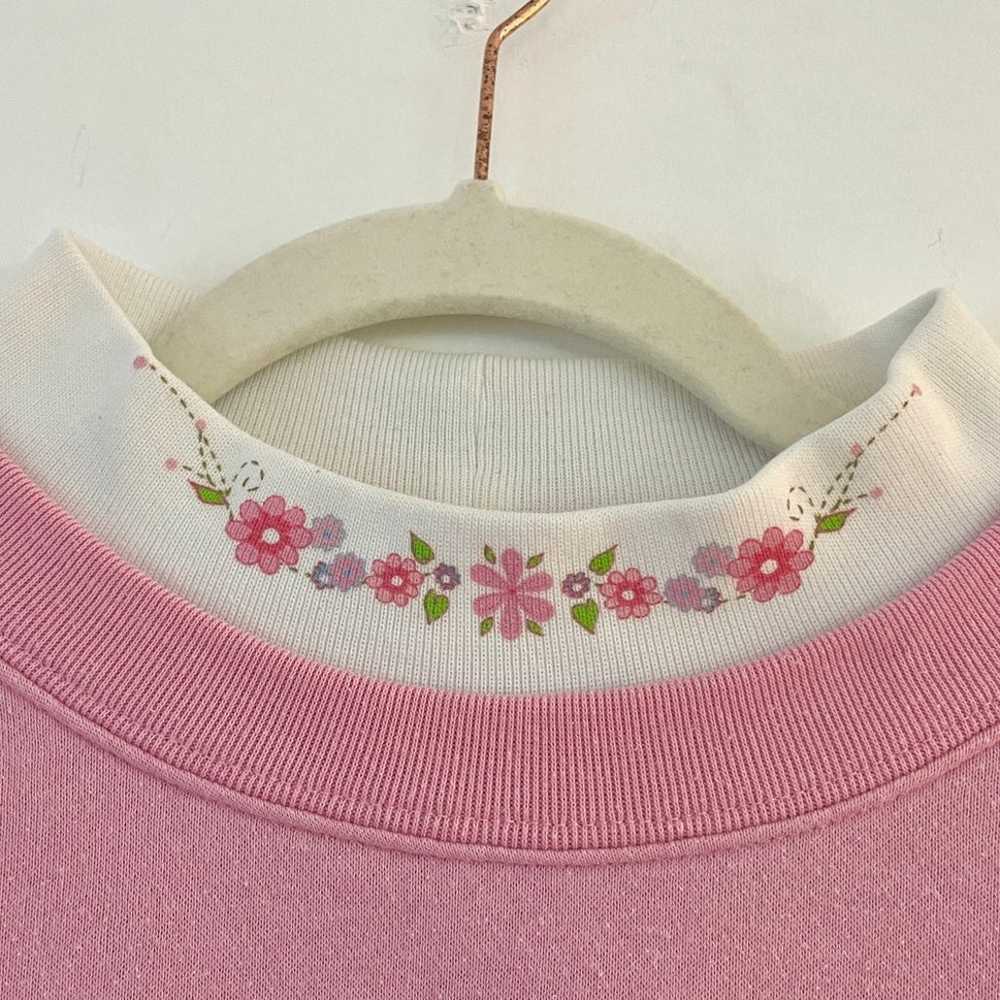 Blair - Vintage Pink High Neck Floral Printed Pul… - image 3