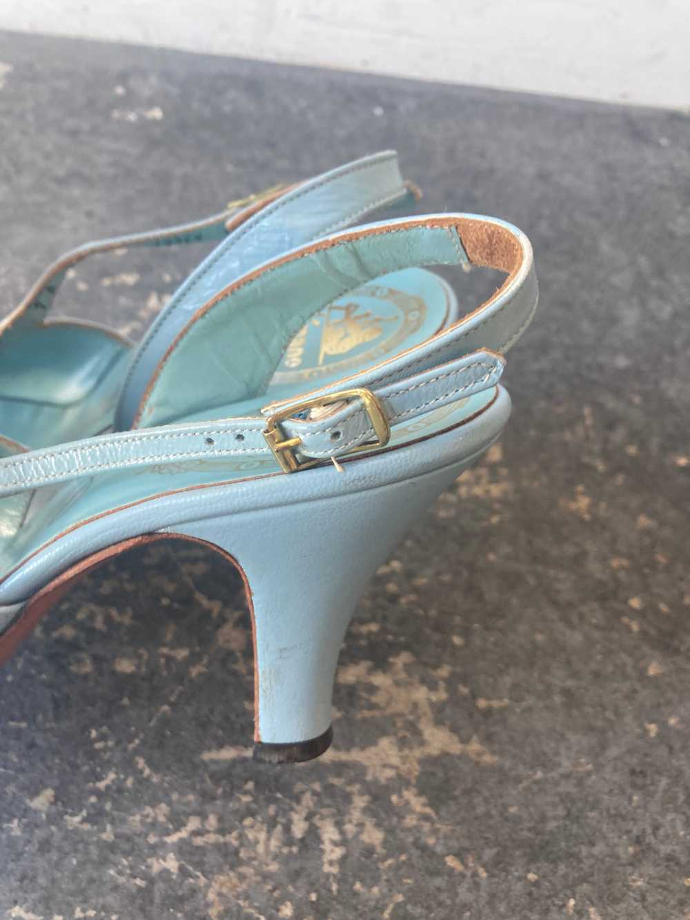 Vintage Amano Light Blue Sandal Heels Sz 7 - image 6