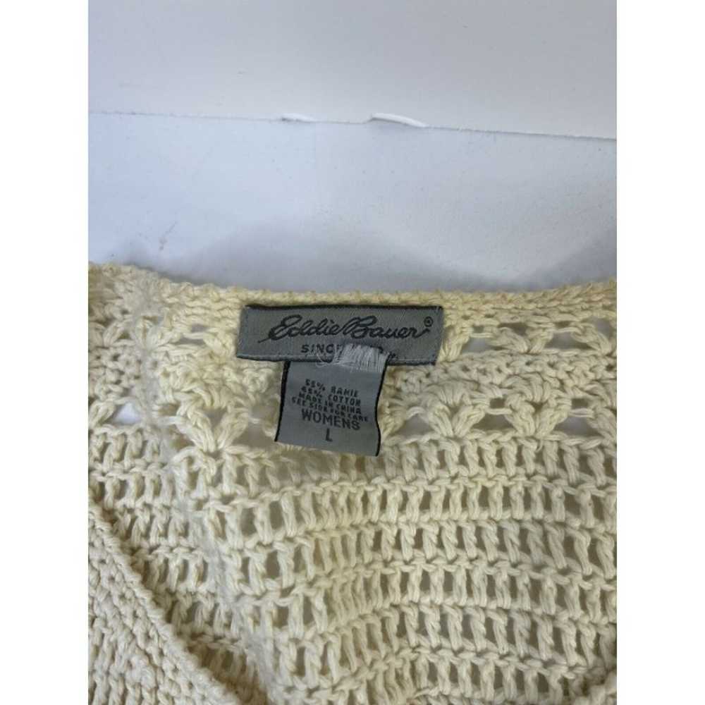 Vintage Eddie Bauer Lightweight Crochet Knit Card… - image 4