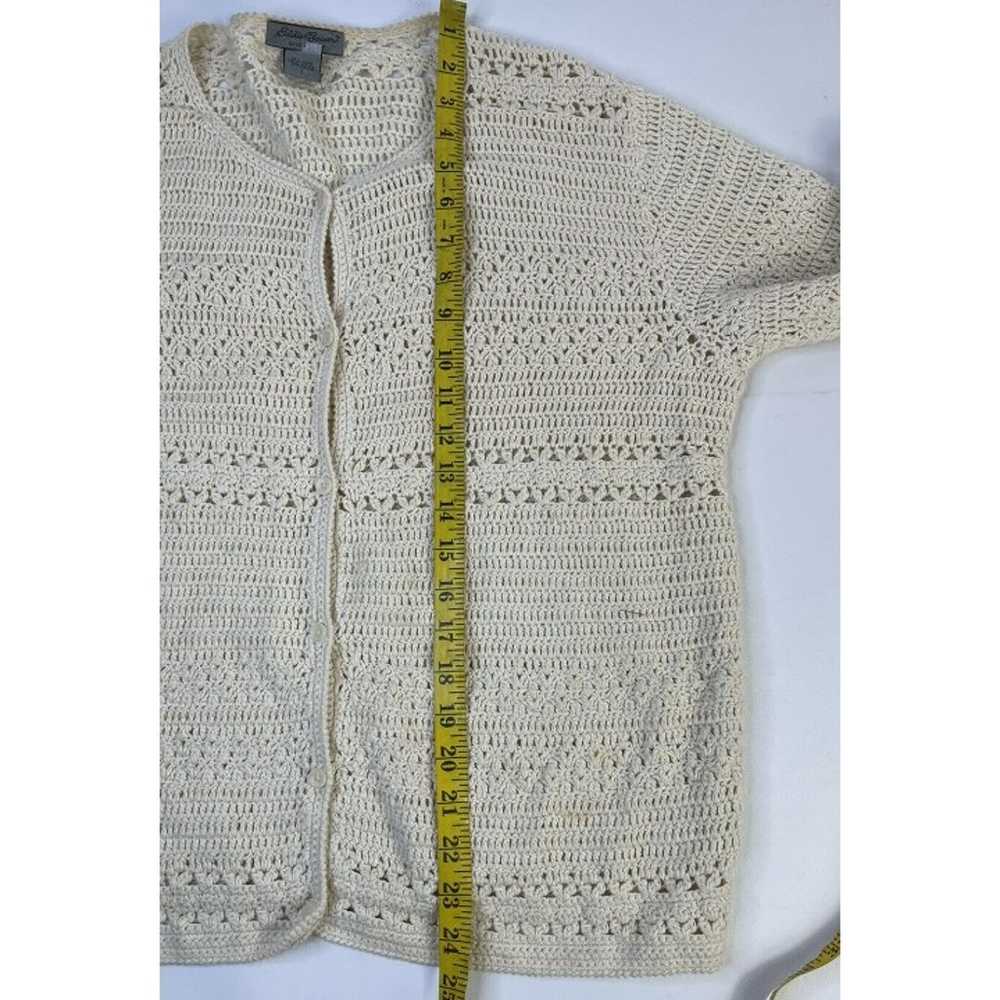 Vintage Eddie Bauer Lightweight Crochet Knit Card… - image 7