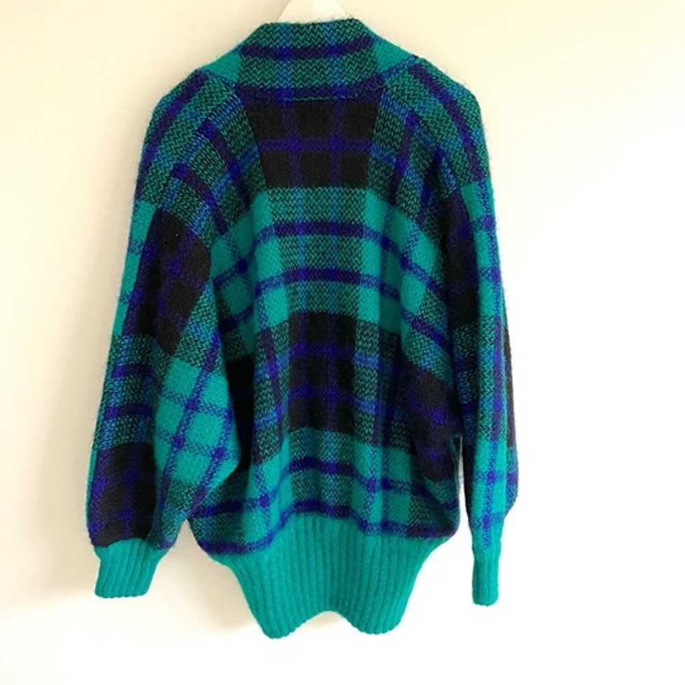 Vintage I.B. Diffusion Mohair Teal and Purple Swe… - image 3