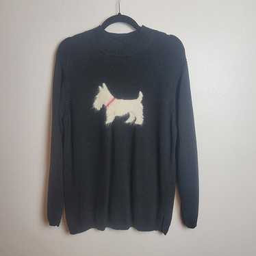 Vintage Scotty Dog Black Sweater Black Size Large… - image 1