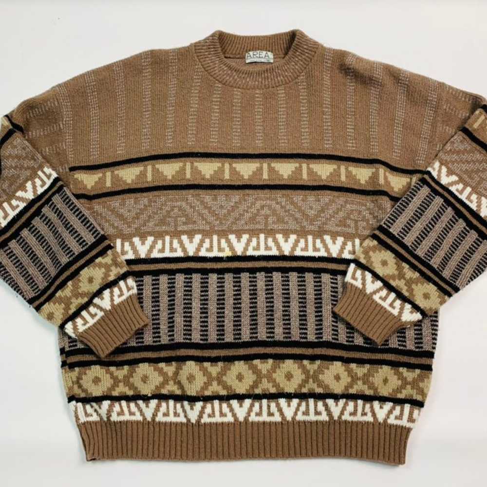 Vintage 90s Streetwear Aztec Sweater - image 1