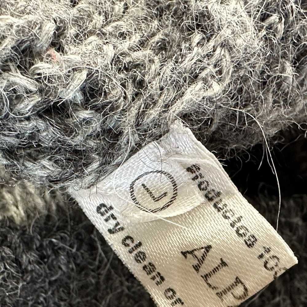 vintage bolivia handmade gray alpaca pullover swe… - image 5