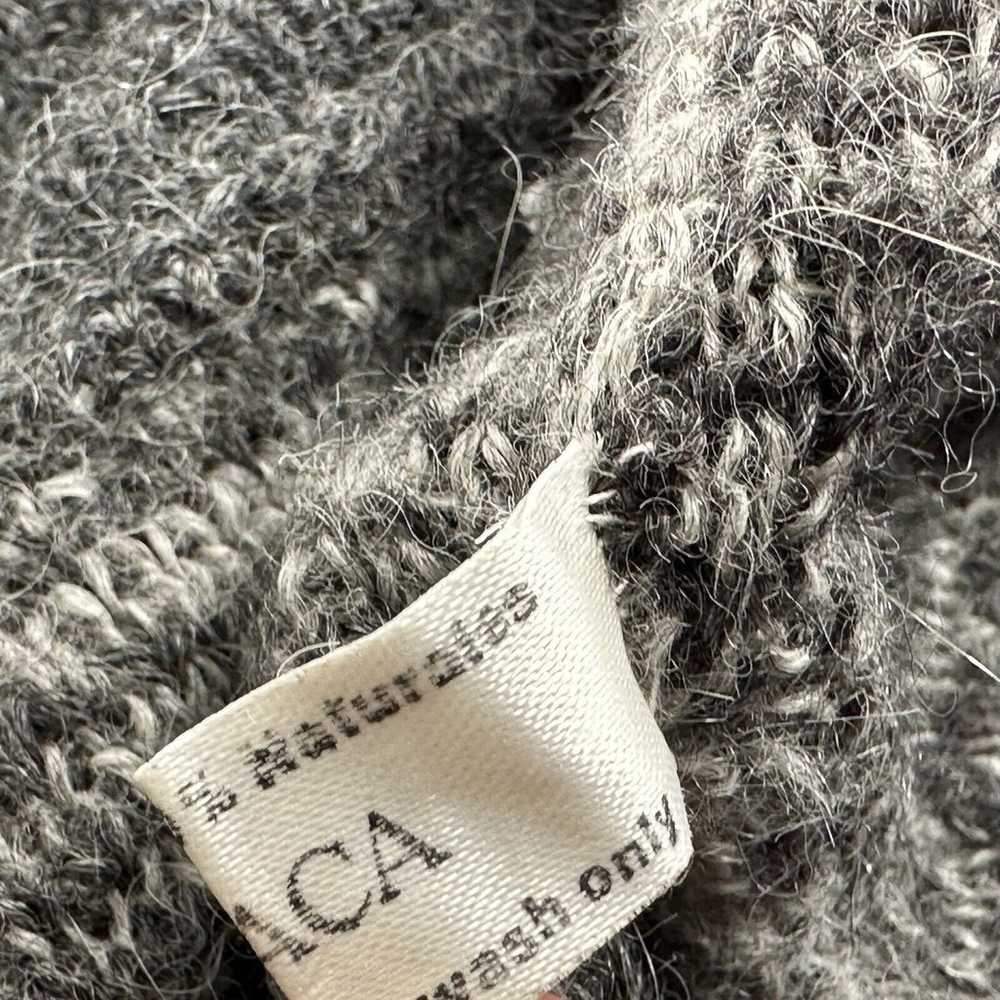 vintage bolivia handmade gray alpaca pullover swe… - image 6