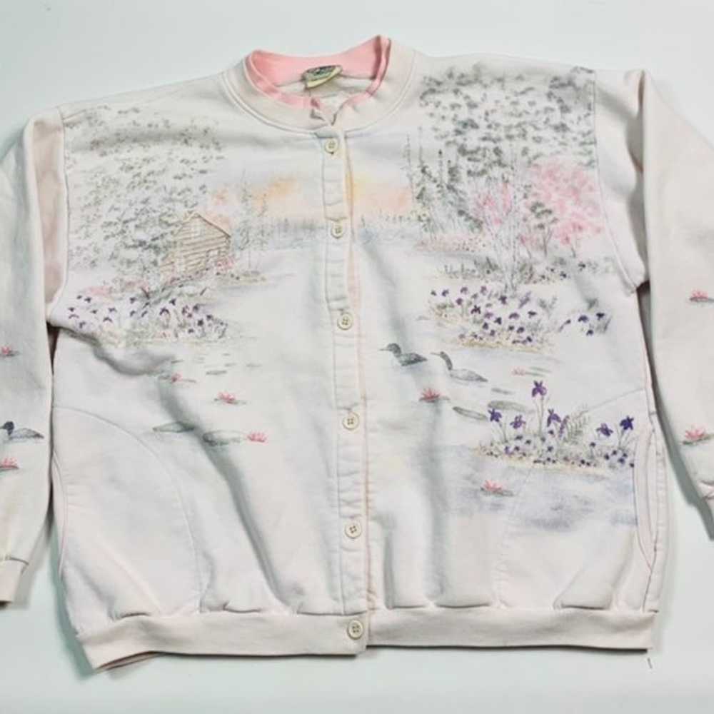 Vintage 90s Streetwear Nature Cardigan - image 1