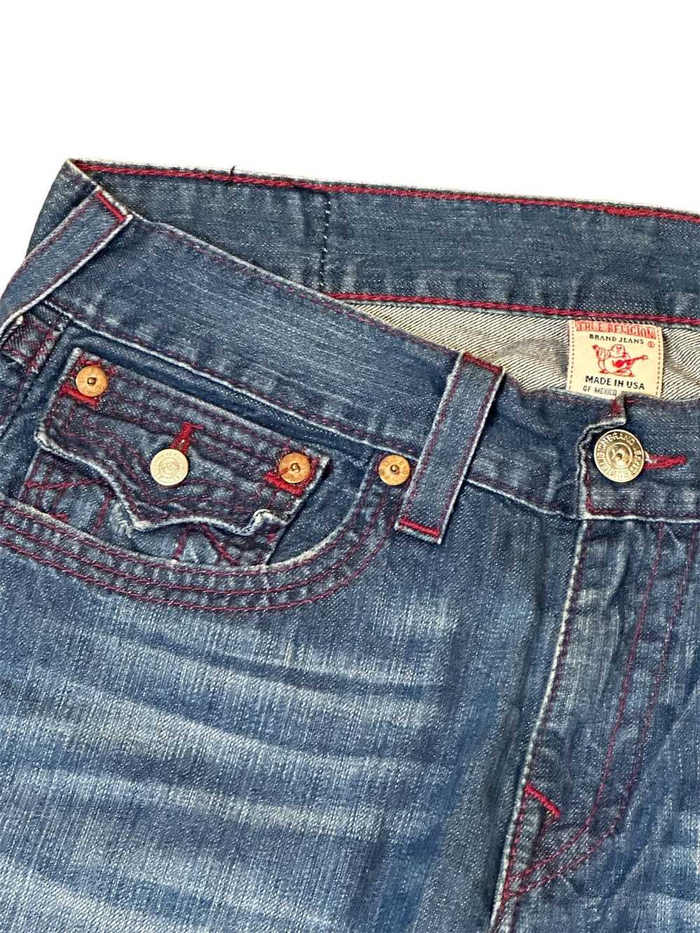 True Religion Red lined Blue Trueys - image 4