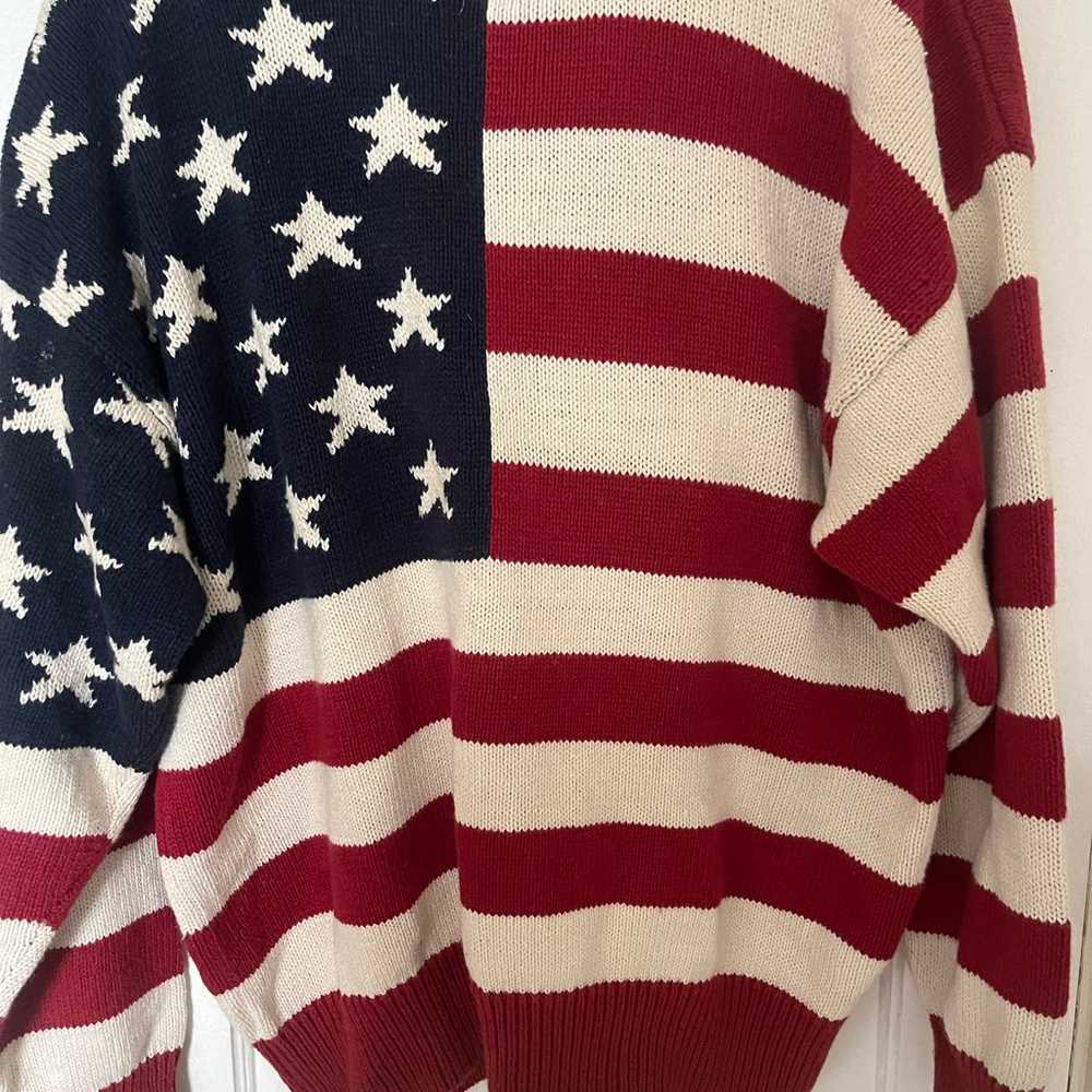 Vintage Structure American Flag Sweater - image 2