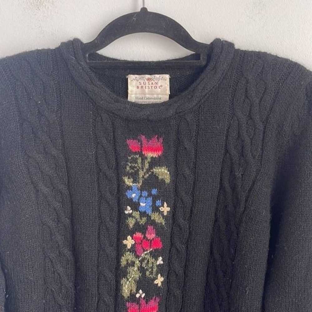 Vintage Susan Bristol 100% wool hand embroidered … - image 2