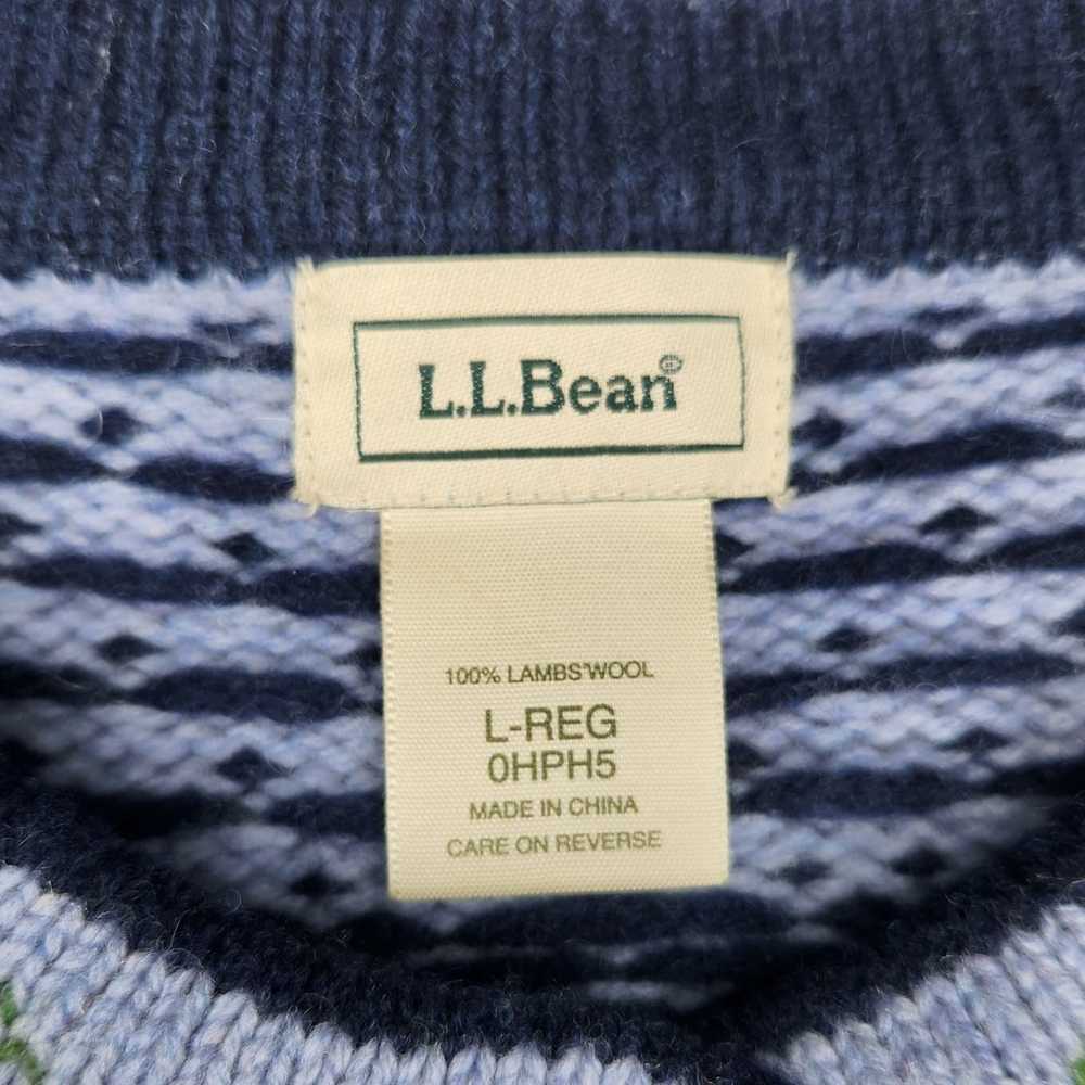 LL Bean Nordic Fair Isle Lambs Wool Cardigan Swea… - image 7