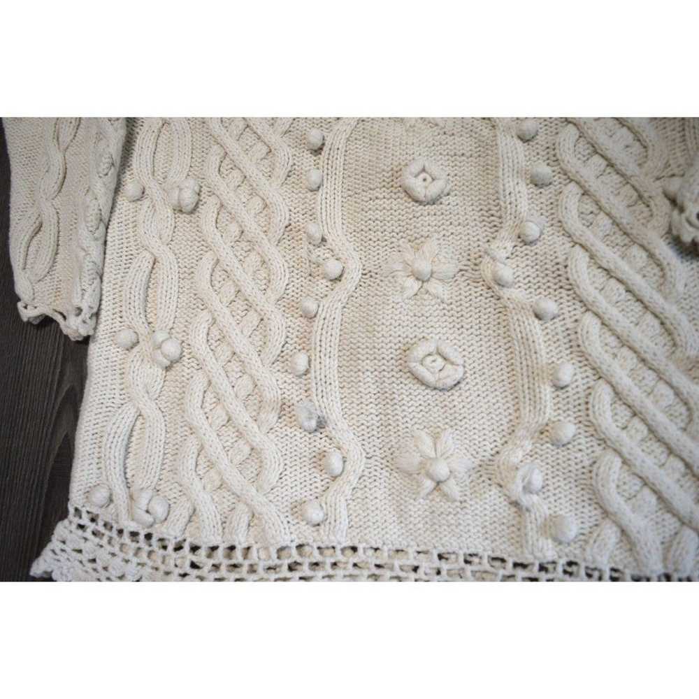 Vintage Crystal Kobe Knotted Knitted Cable Knit C… - image 7