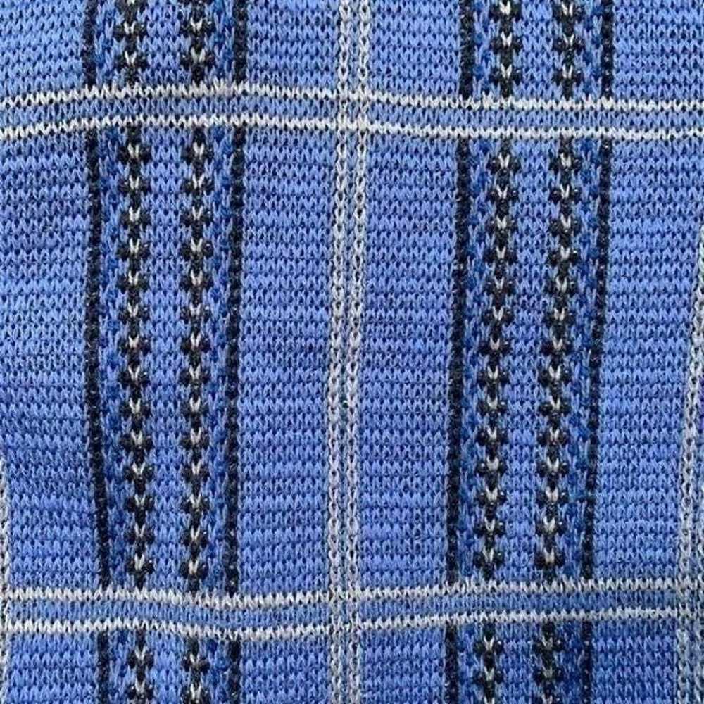 Vintage Pendleton Cardigan Sweater Blue Plaid Woo… - image 11