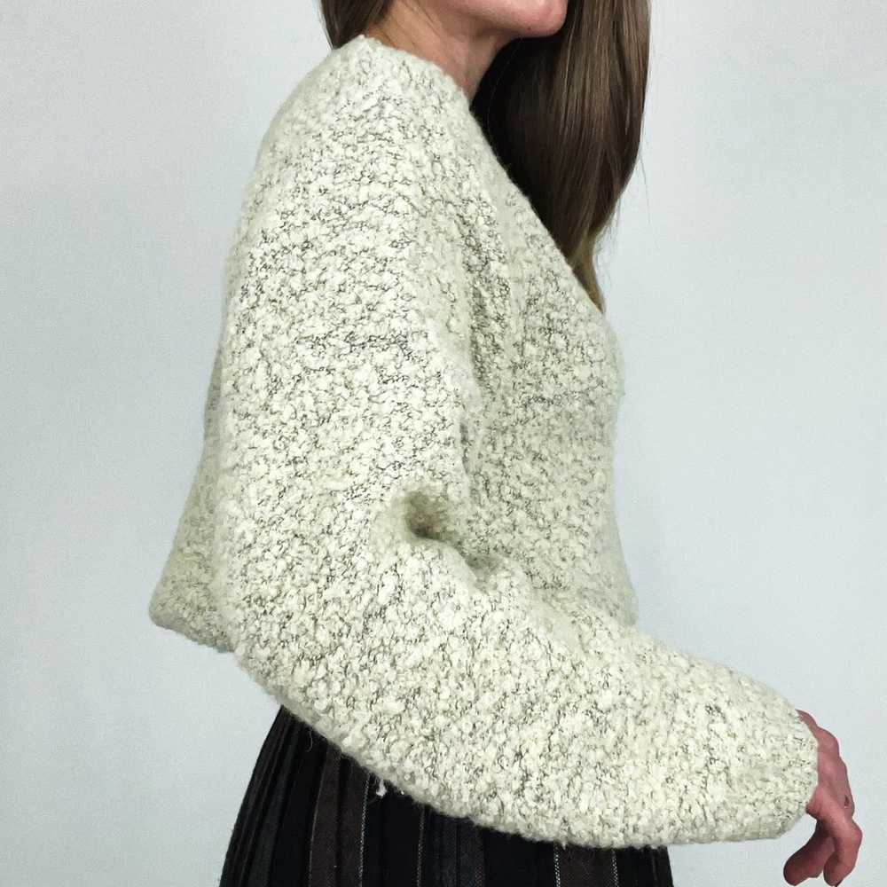 Vintage Wool-Blend Bouclé Knit Button-Front Cardi… - image 4