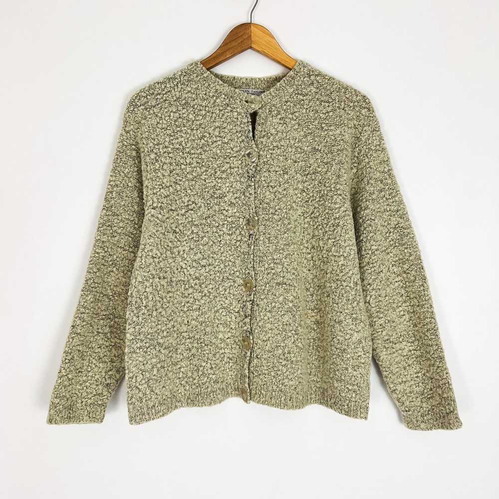 Vintage Wool-Blend Bouclé Knit Button-Front Cardi… - image 7