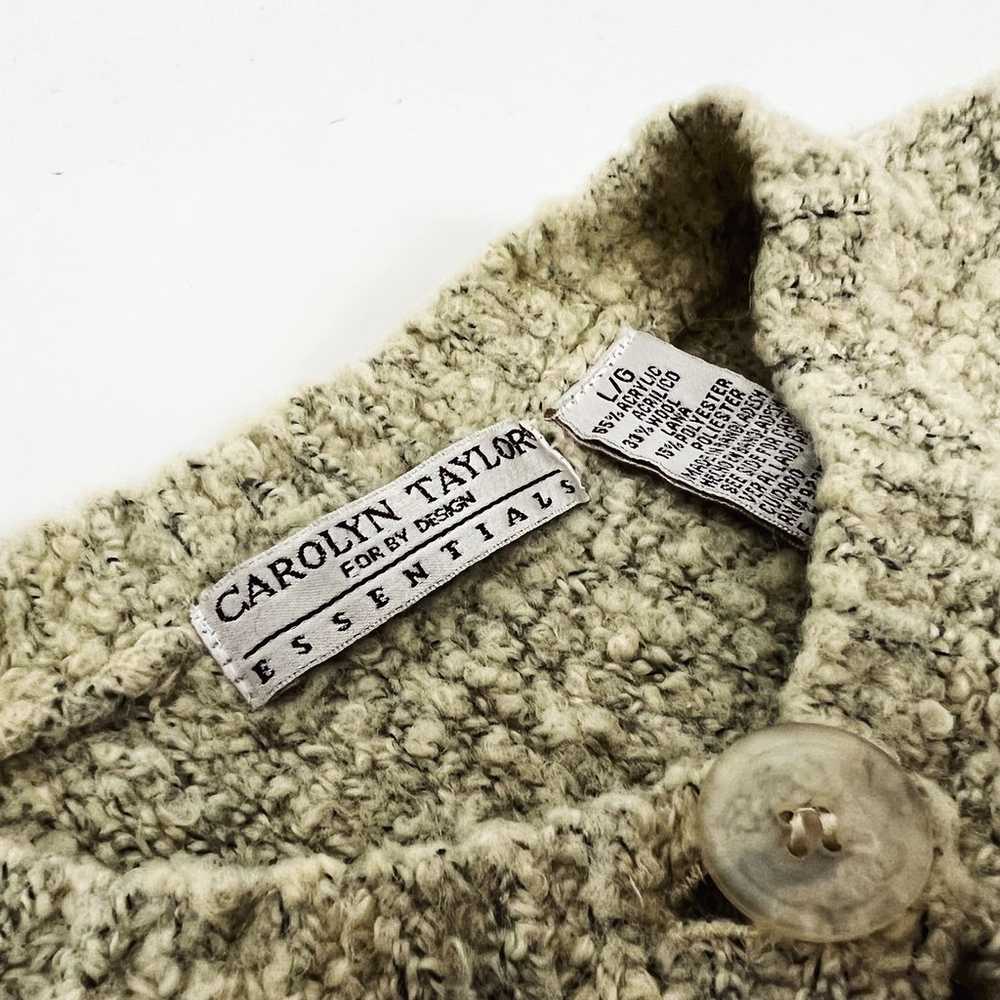 Vintage Wool-Blend Bouclé Knit Button-Front Cardi… - image 9