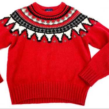 Vintage Woolrich fair isle wool sweater - image 1