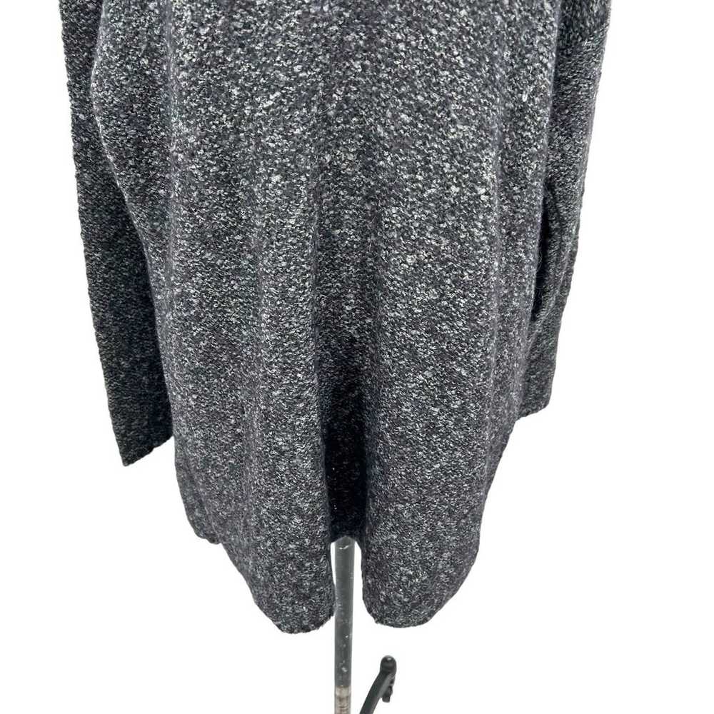 Eileen Fisher Vintage Marled Charcoal Gray V-Neck… - image 3