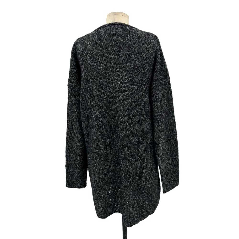 Eileen Fisher Vintage Marled Charcoal Gray V-Neck… - image 5