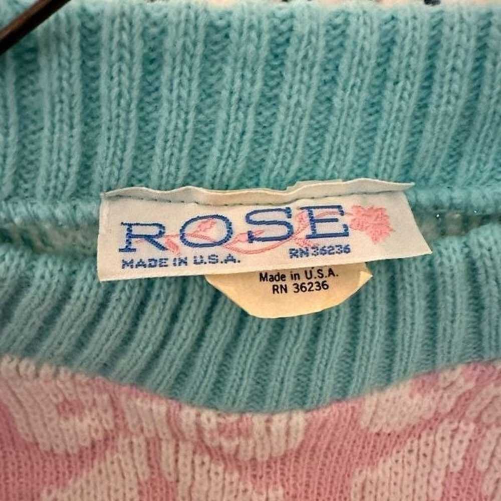 VINTAGE Rose Cat Sweater - image 2