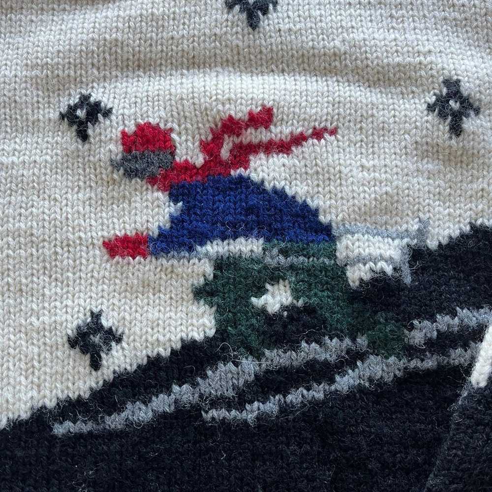 Vintage 90s Ralph Lauren Wool Hand Knit Downhill … - image 2