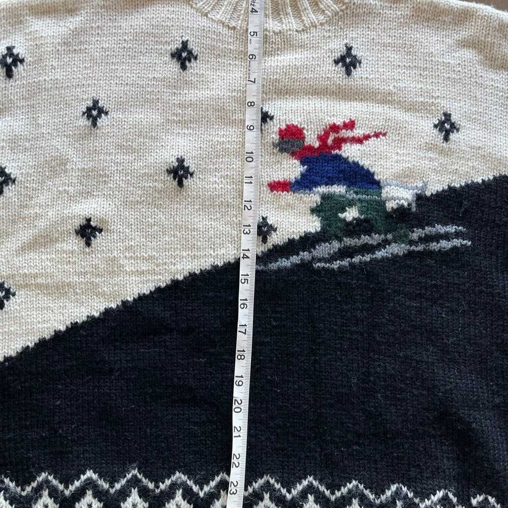 Vintage 90s Ralph Lauren Wool Hand Knit Downhill … - image 9