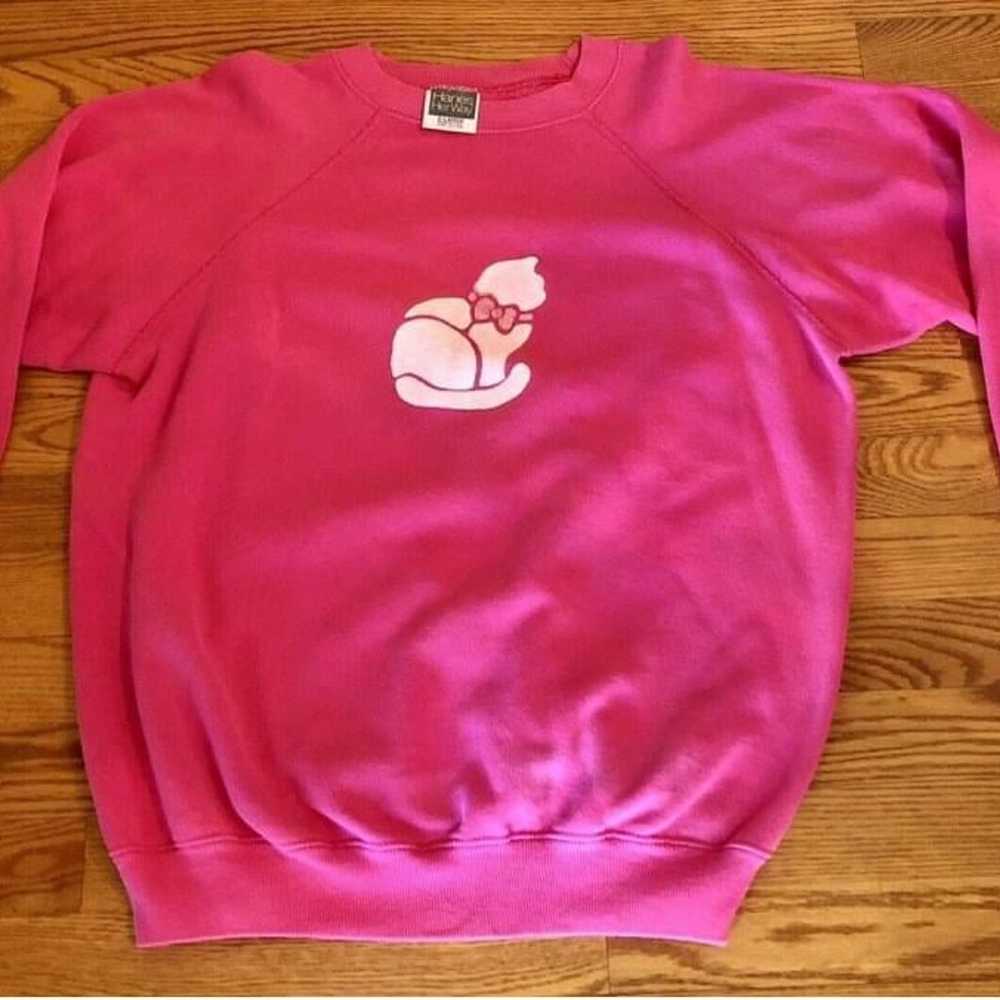 VTG 90’s Hanes XL Womens Grandma Sweatshirt Pink … - image 1