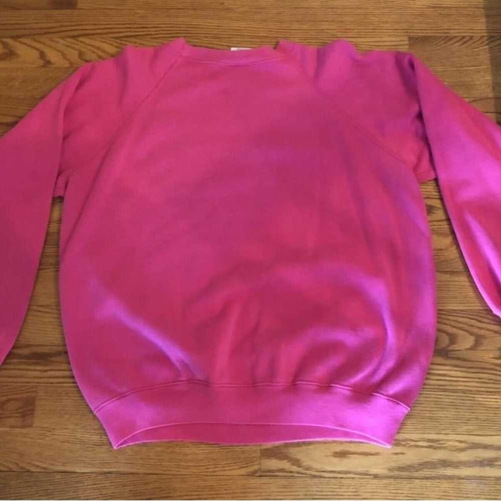 VTG 90’s Hanes XL Womens Grandma Sweatshirt Pink … - image 9