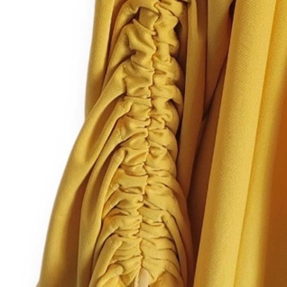 Rouge Collection cardigan top flowy long yellow p… - image 4