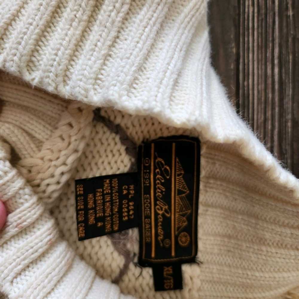 Vintage Eddie Bauer Floral Sweater - image 3