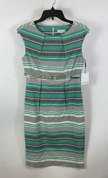 NWT Calvin Klein Womens Multicolor Striped Sleeve… - image 1