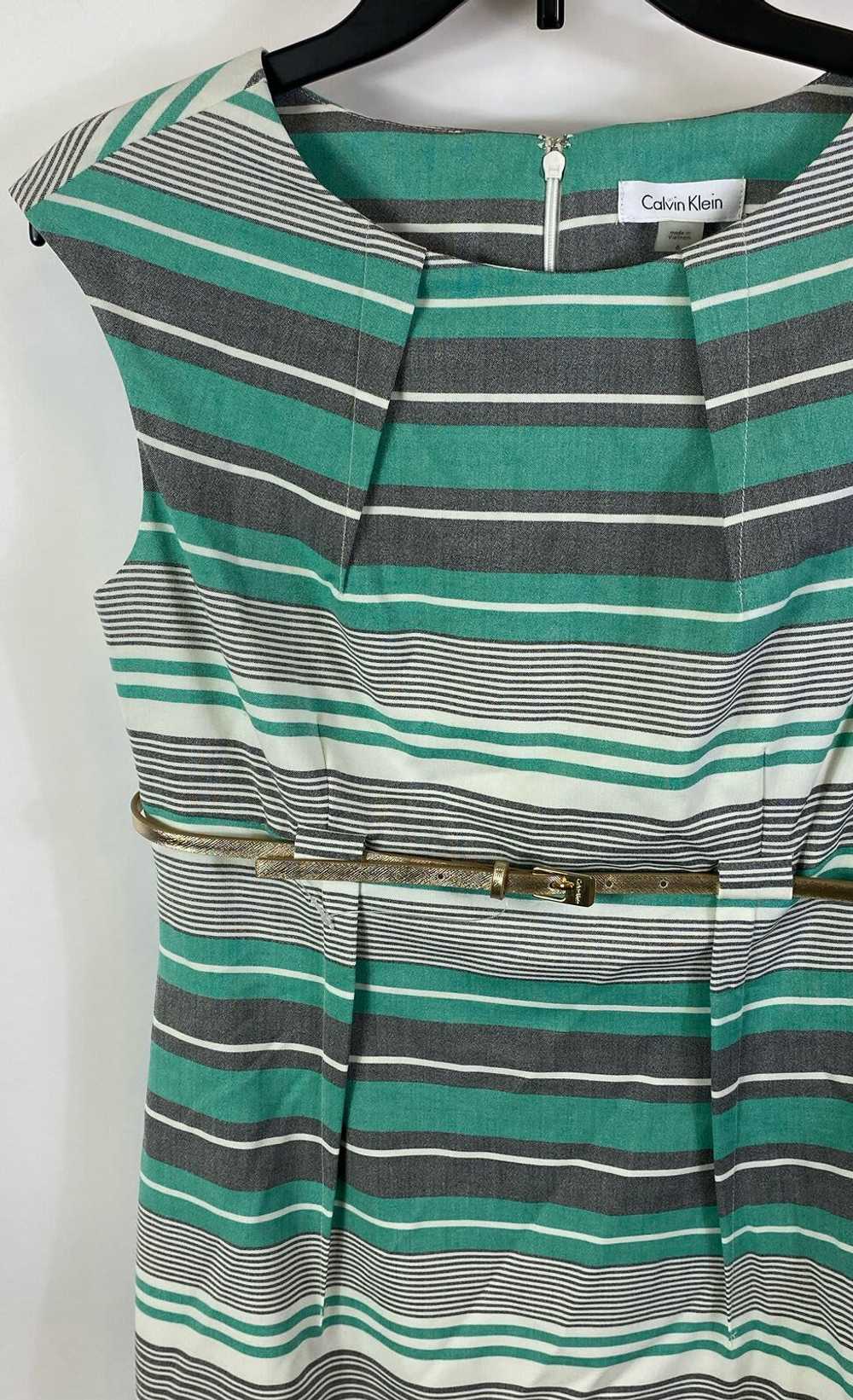 NWT Calvin Klein Womens Multicolor Striped Sleeve… - image 3