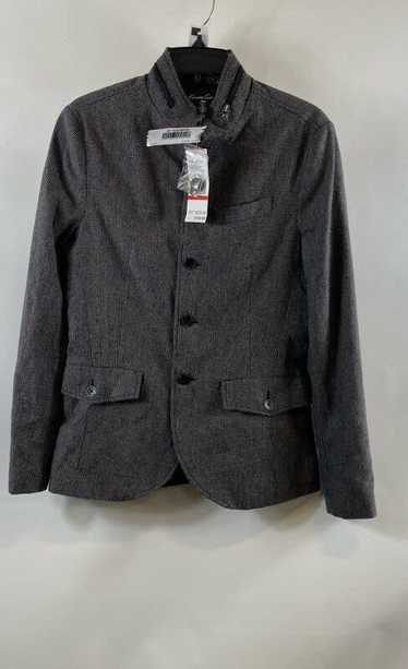 NWT Kenneth Cole Womens Gray Houndstooth Tweed Woo