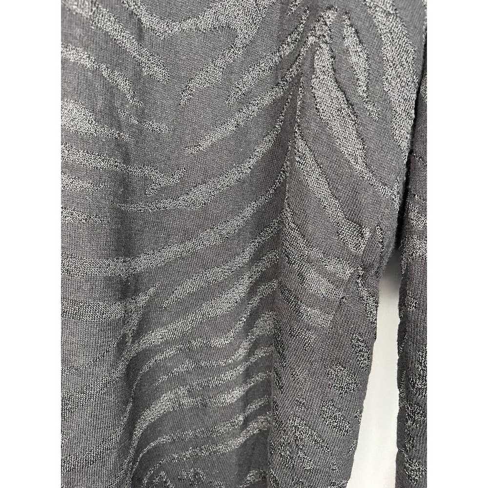 Weekends by Chicos Black Metallic Textured Animal… - image 2