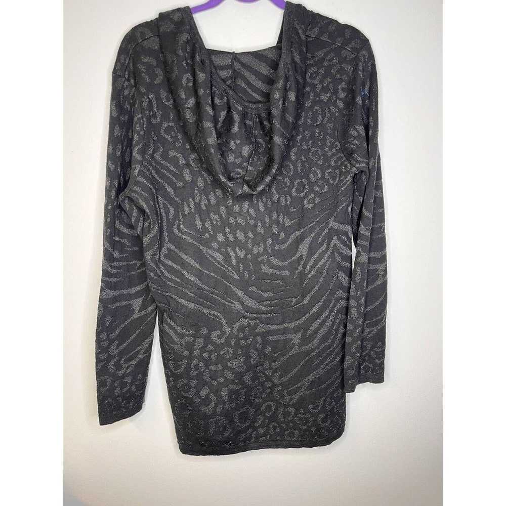 Weekends by Chicos Black Metallic Textured Animal… - image 3