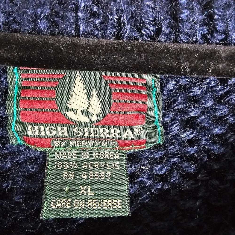 High Sierra vintage 90s 80s knitted Snowflake swe… - image 4