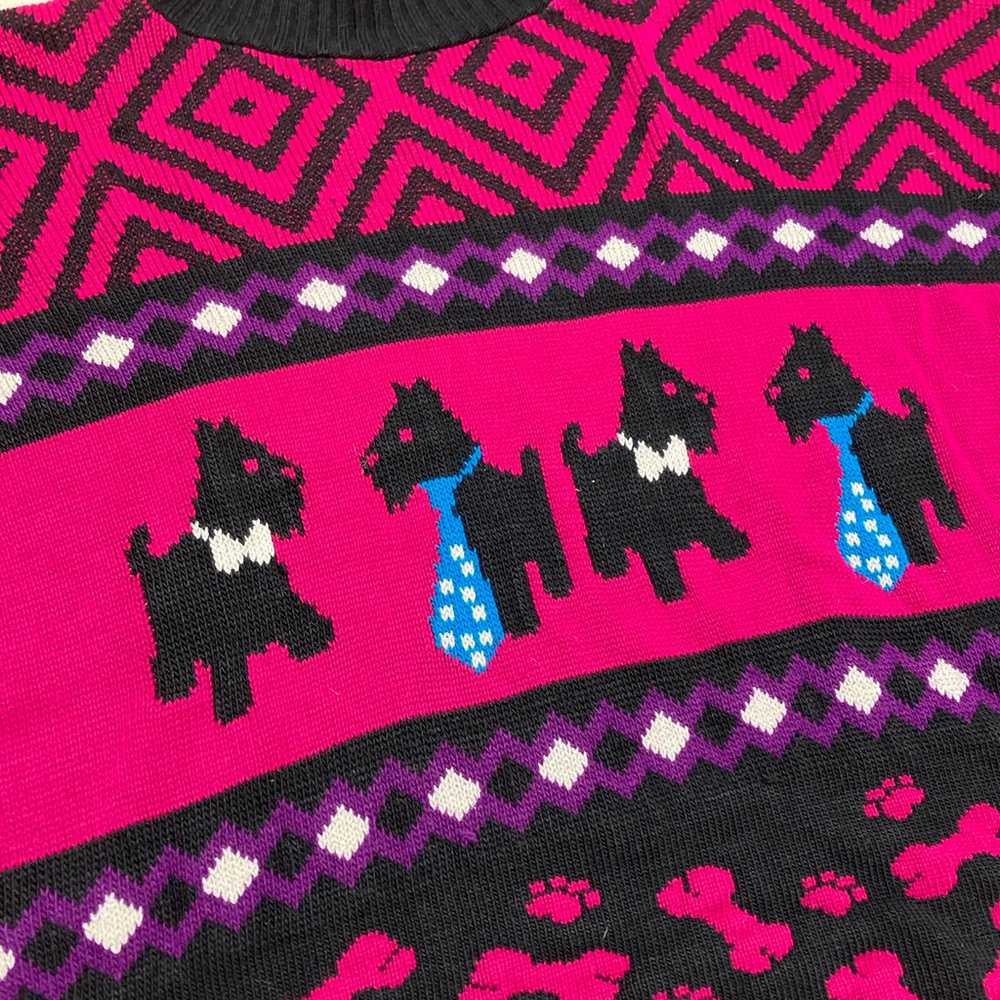 Extra Large Vintage 80s Scottie Dog Sweater - image 2