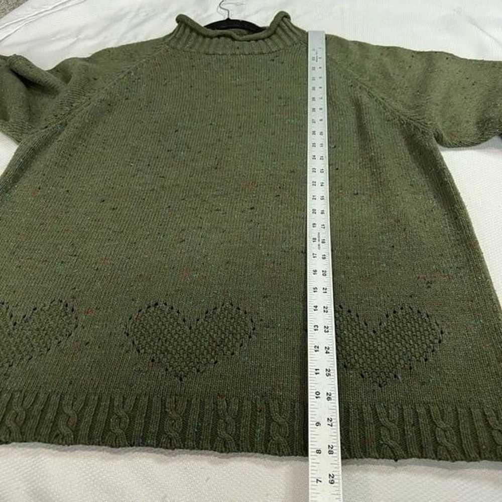 Vintage Stefano Green Speckled Heart Detail Sweat… - image 5