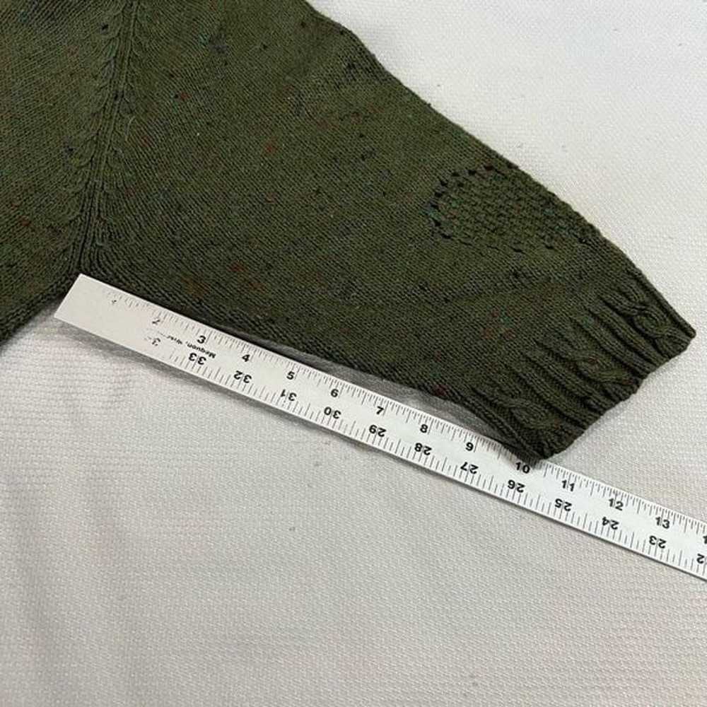 Vintage Stefano Green Speckled Heart Detail Sweat… - image 7