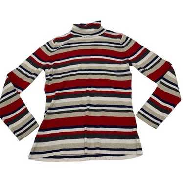 Vintage Striped Turtleneck Sweater - image 1