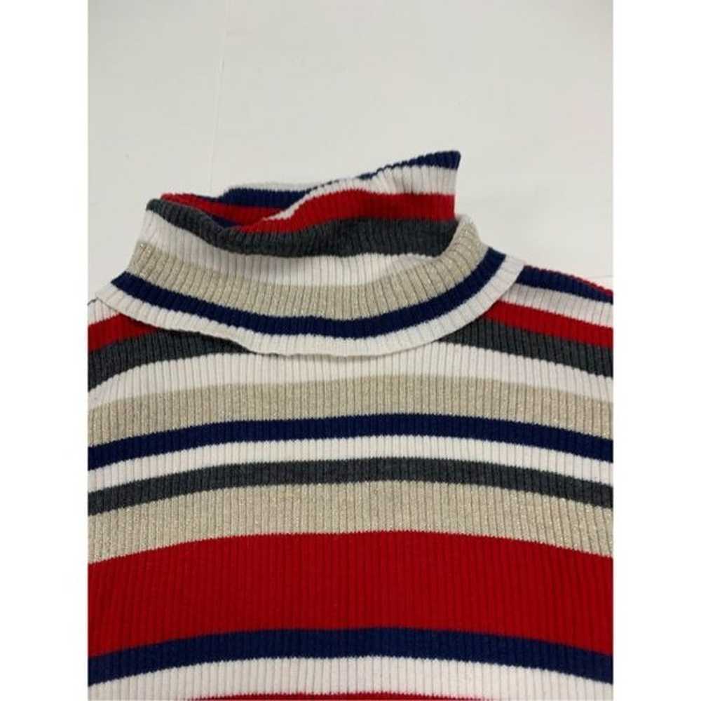 Vintage Striped Turtleneck Sweater - image 4