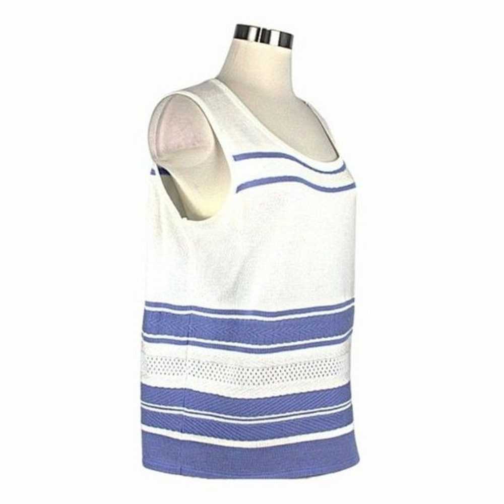 Eric Steven Sweater Vest Top Tank Vintage Striped… - image 2